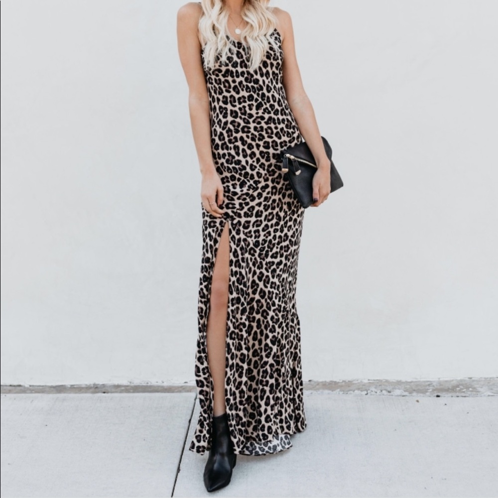 Vici collection leopard maxi dress